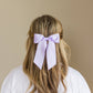 SPRING '24: Grace & Grandeur Bailee Satin Bow Barrette: Ivory