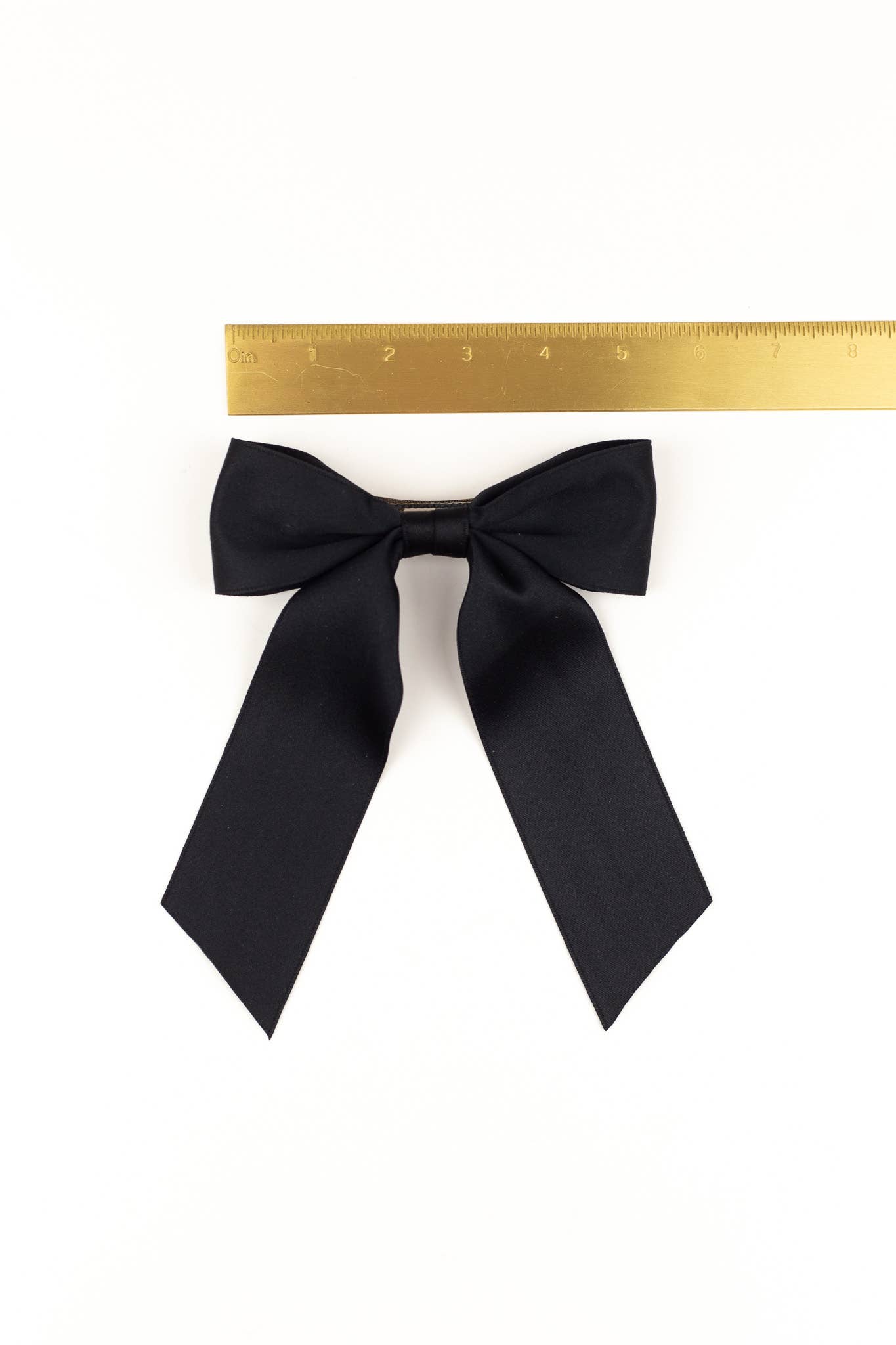 SPRING '24: Grace & Grandeur Bailee Satin Bow Barrette: Ivory