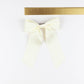 SPRING '24: Grace & Grandeur Bailee Satin Bow Barrette: Ivory