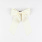 SPRING '24: Grace & Grandeur Bailee Satin Bow Barrette: Ivory