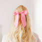 SPRING '24: Grace & Grandeur Bailee Satin Bow Barrette: Ivory