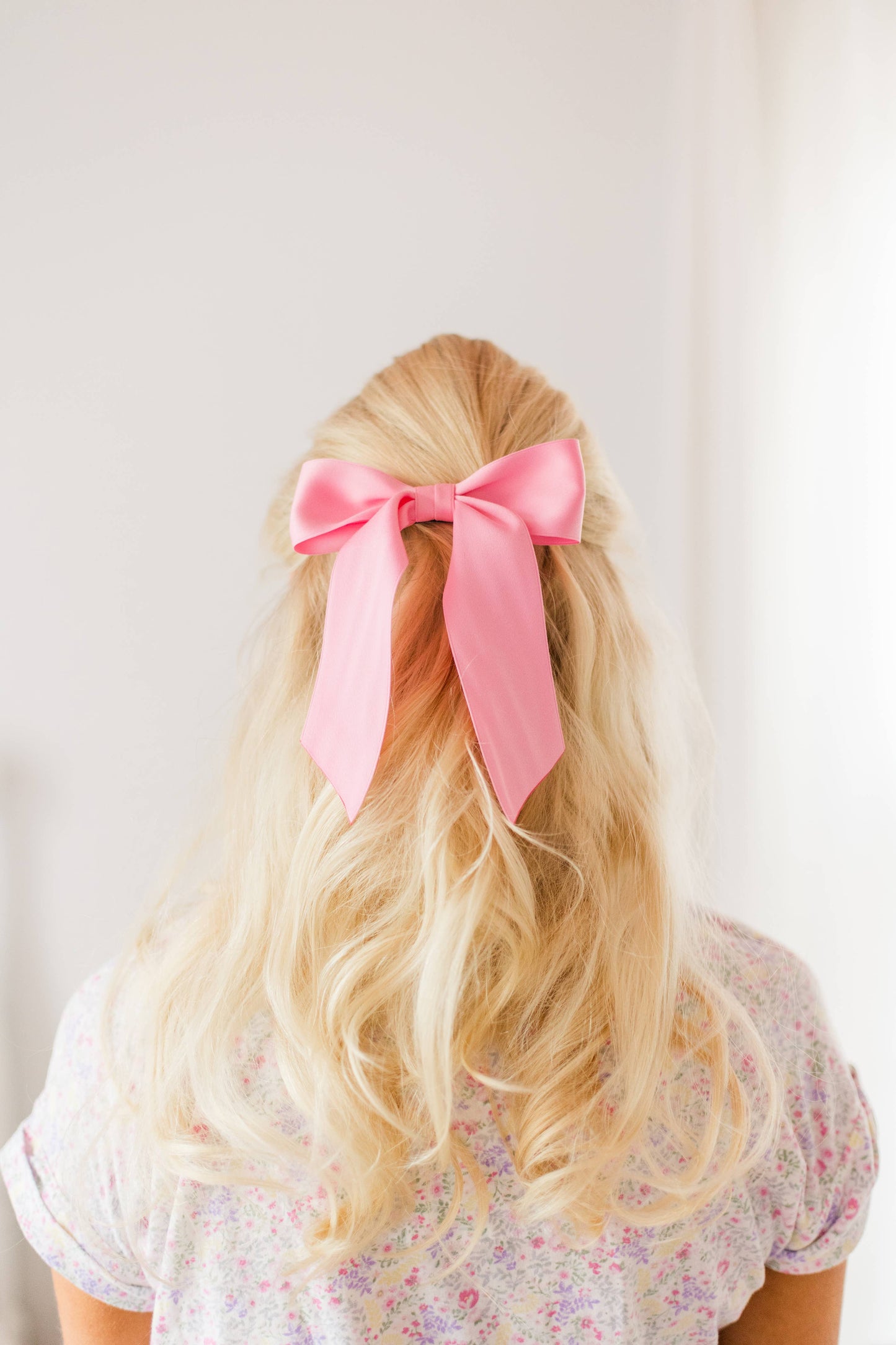 SPRING '24: Grace & Grandeur Bailee Satin Bow Barrette: Ivory