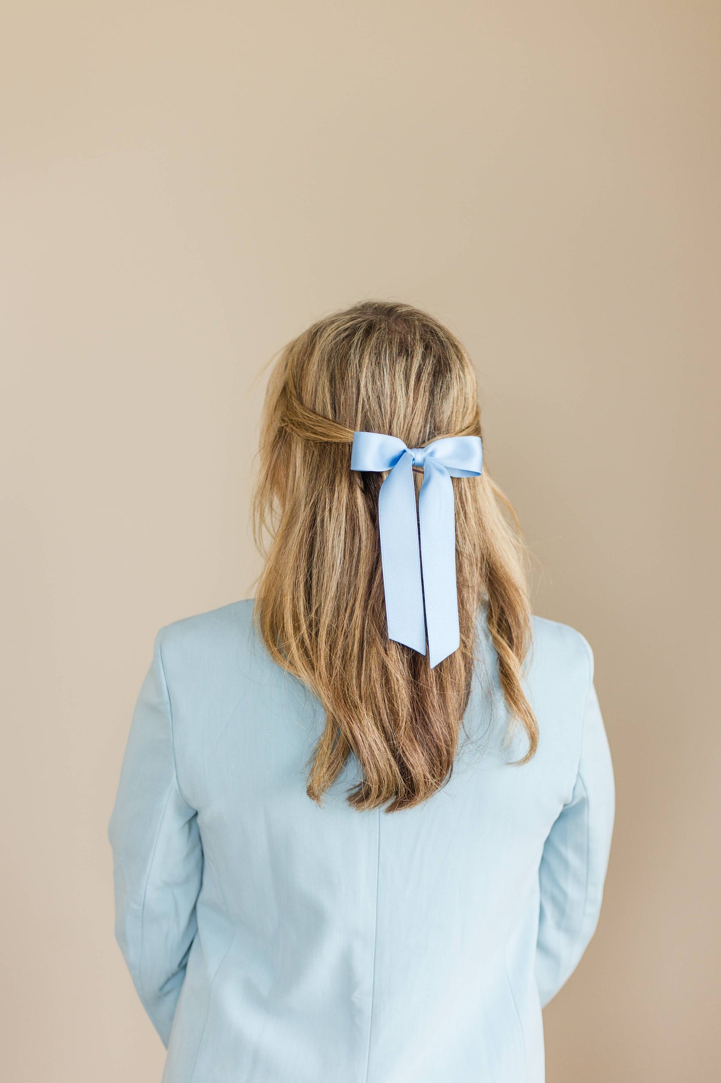 SPRING '24: Grace & Grandeur Florence Satin Bow: Chambray