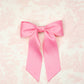 SPRING '24: Grace & Grandeur Bailee Satin Bow Barrette: Ivory