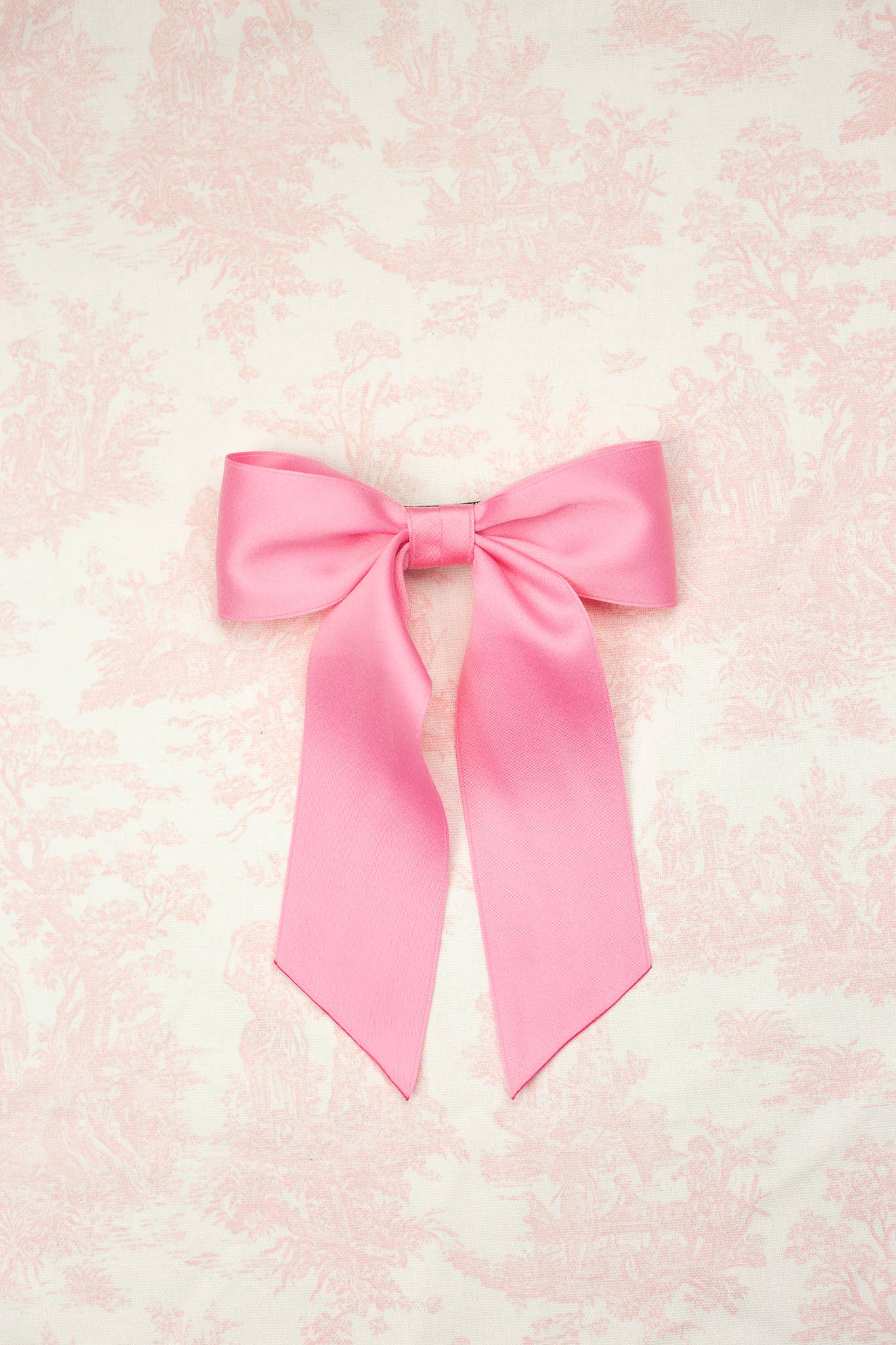 SPRING '24: Grace & Grandeur Bailee Satin Bow Barrette: Ivory