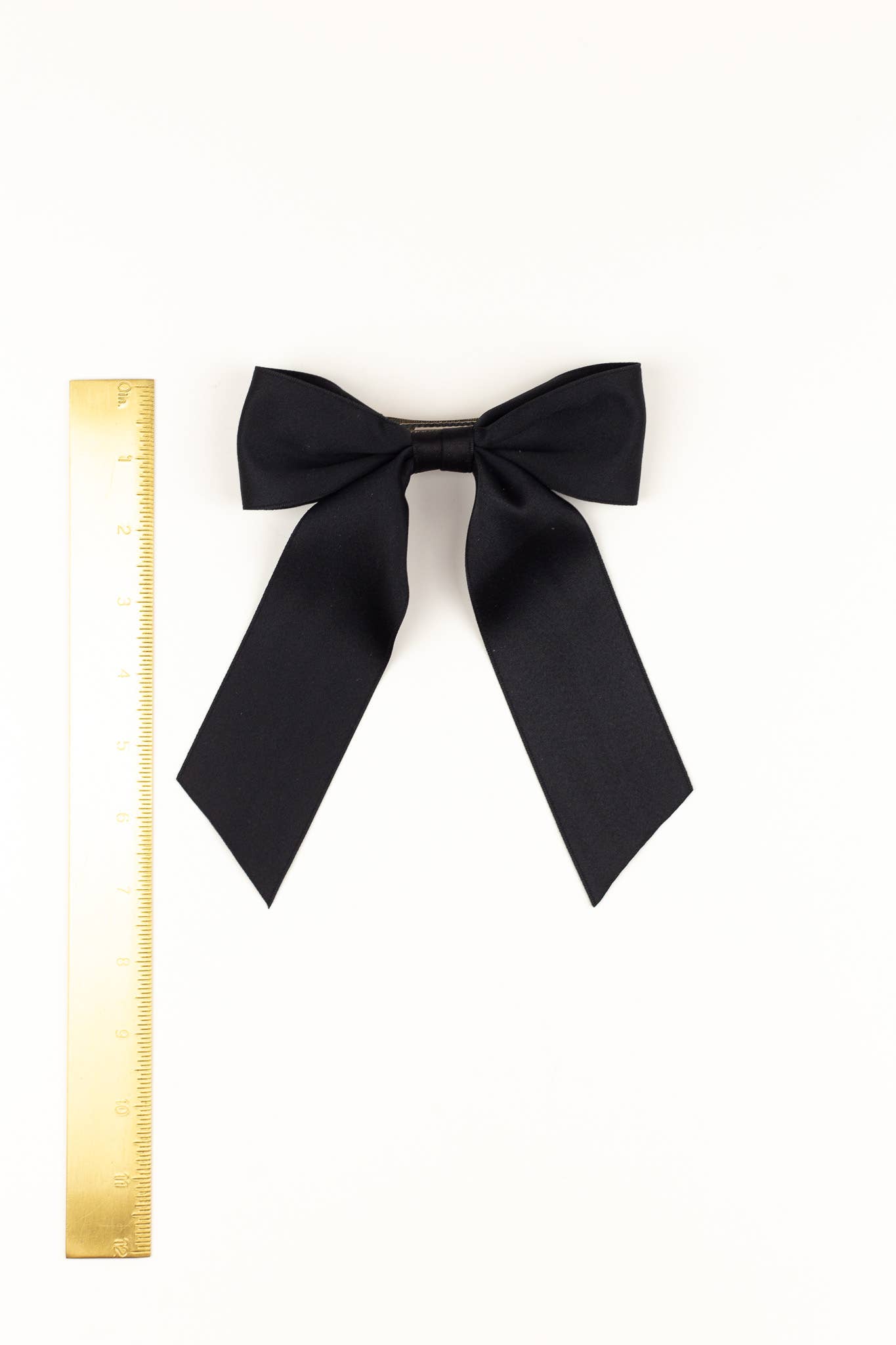 SPRING '24: Grace & Grandeur Bailee Satin Bow Barrette: Ivory