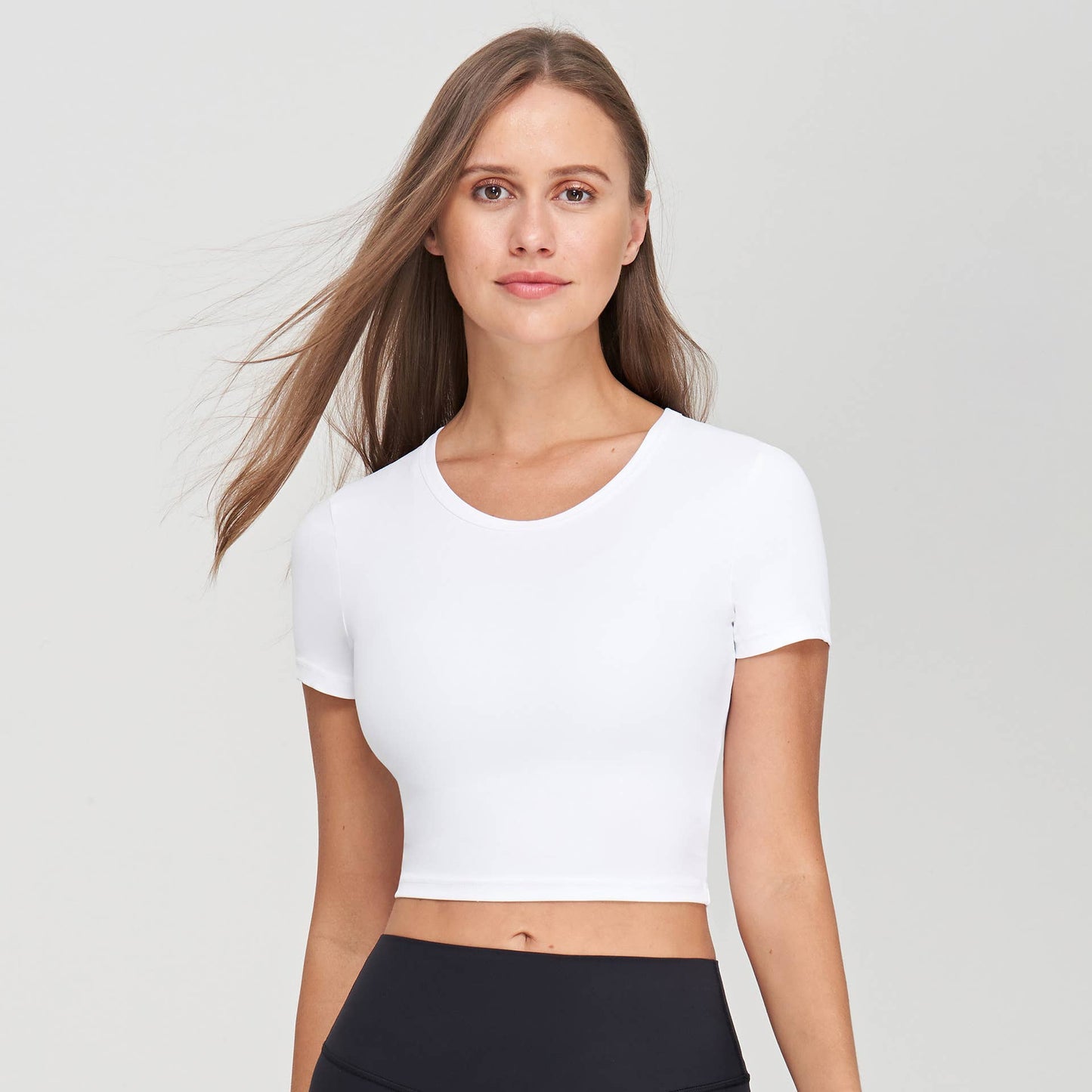 Stella Lycra® Round Neck Active Crop Top